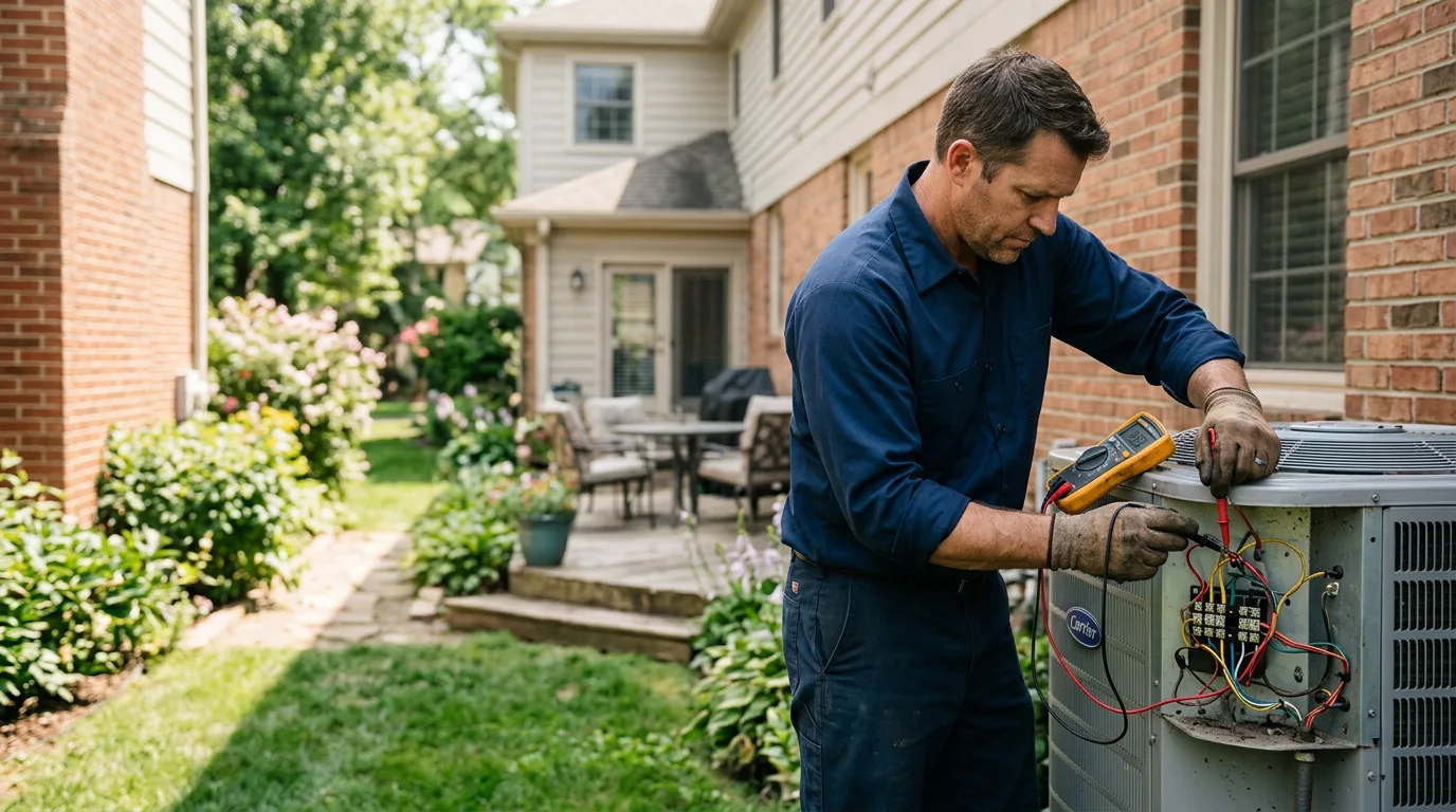 HVAC technician working near Roundhead, OH